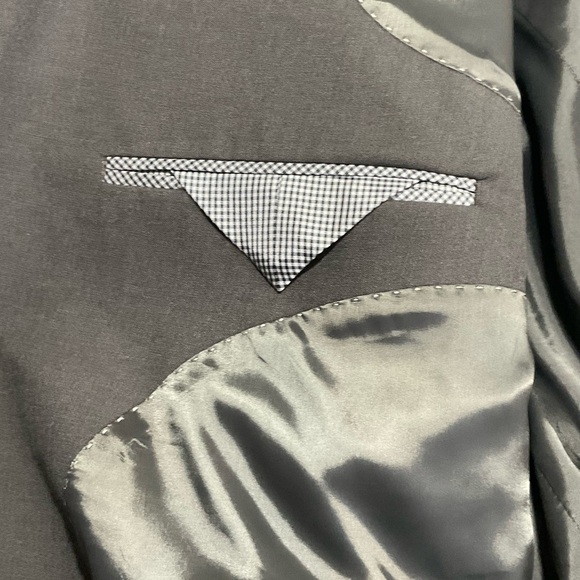 Chaps Mens Sport Coat Grey 52R Stretch Blazer Jacket Two Button New With Tags - Picture 9 of 9